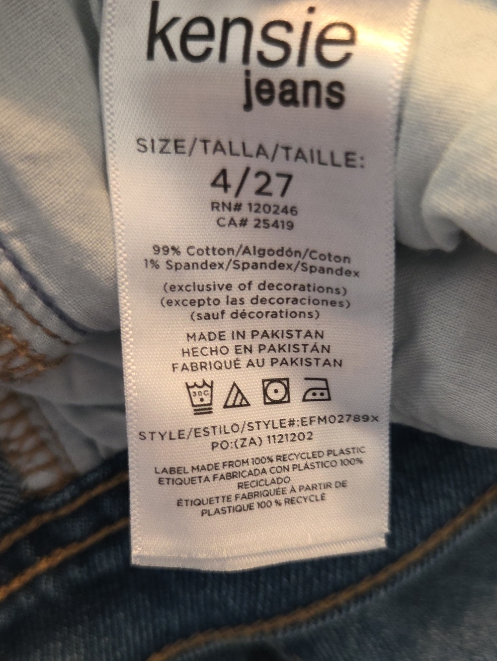 NWT "Kensie" Vintage Luxe The Kaya Wide Leg Jeans Sizes 4/27, 6/28 or 8/29 - Picture 7 of 9